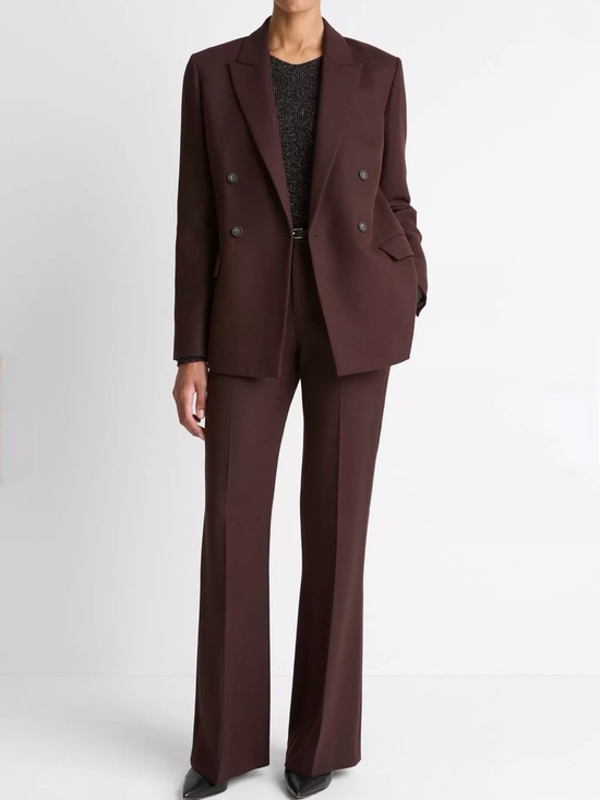 Vince Pants - Vince Womens Tailored Flare Leg Suit Pants - Brown NWT Size 4